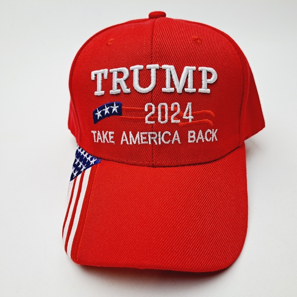 Donald J. Trump 2024 MAGA Hat Cap Red Embroidered